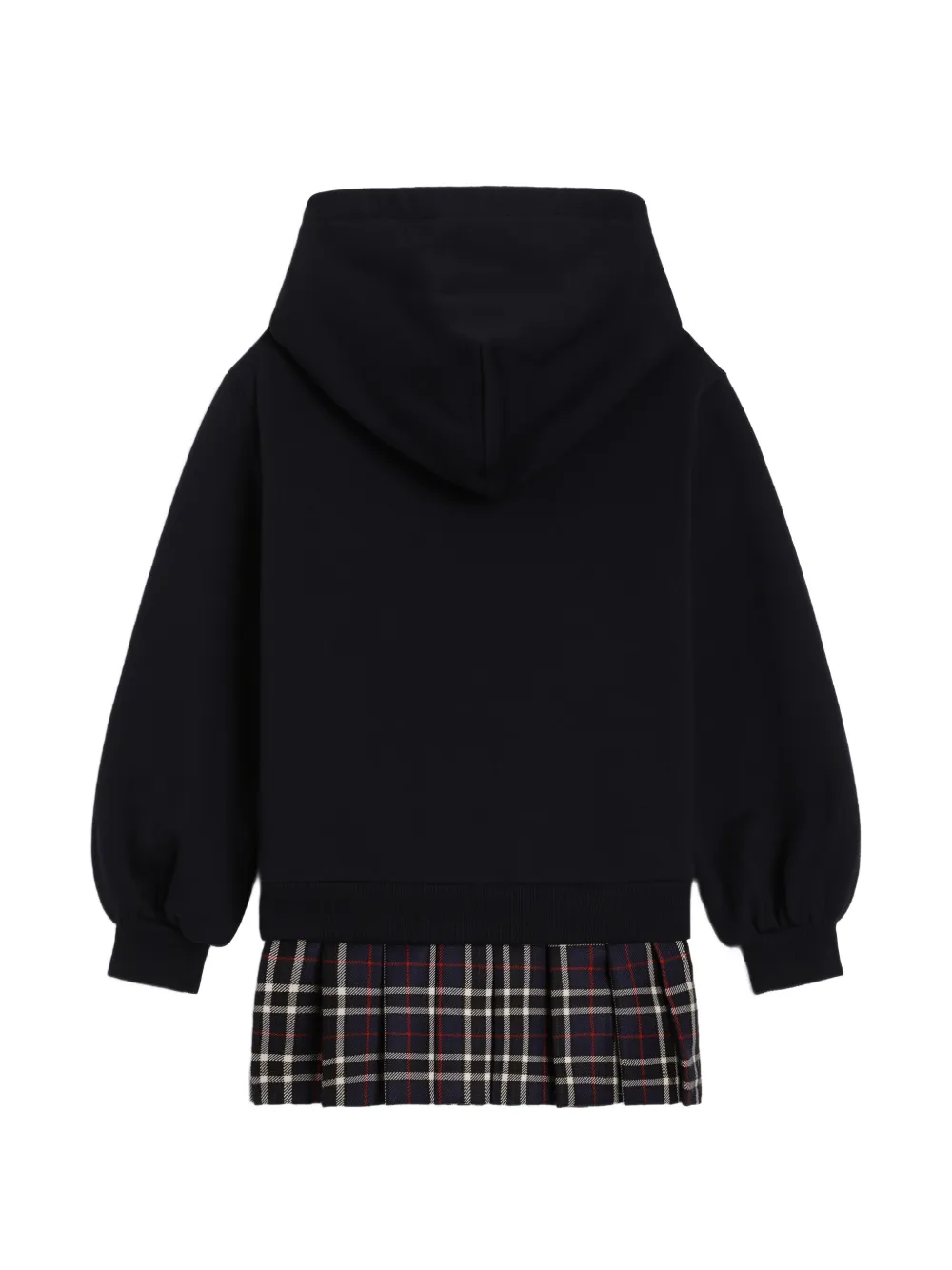 Dolce & Gabbana Kids Fleece jurk met patch Blauw