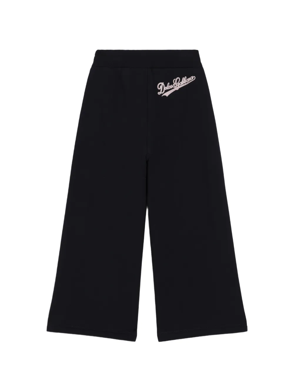 Dolce & Gabbana Kids Katoenen broek met logo Blauw
