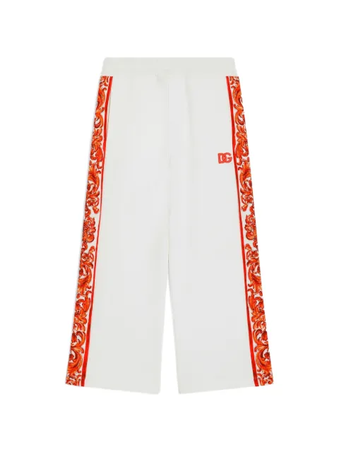 Dolce & Gabbana Kids Majolica-print fleece trousers