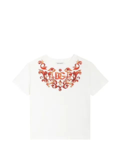 Dolce & Gabbana Kids jersey T-shirt with print and sequin embroidery