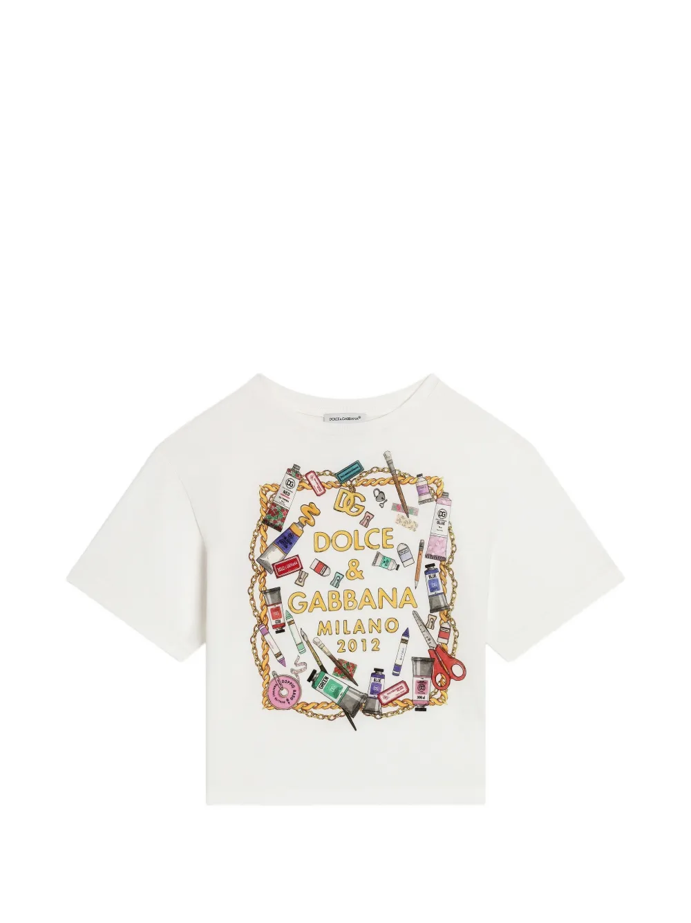 Dolce & Gabbana Kids T-shirt in cotone - Toni neutri