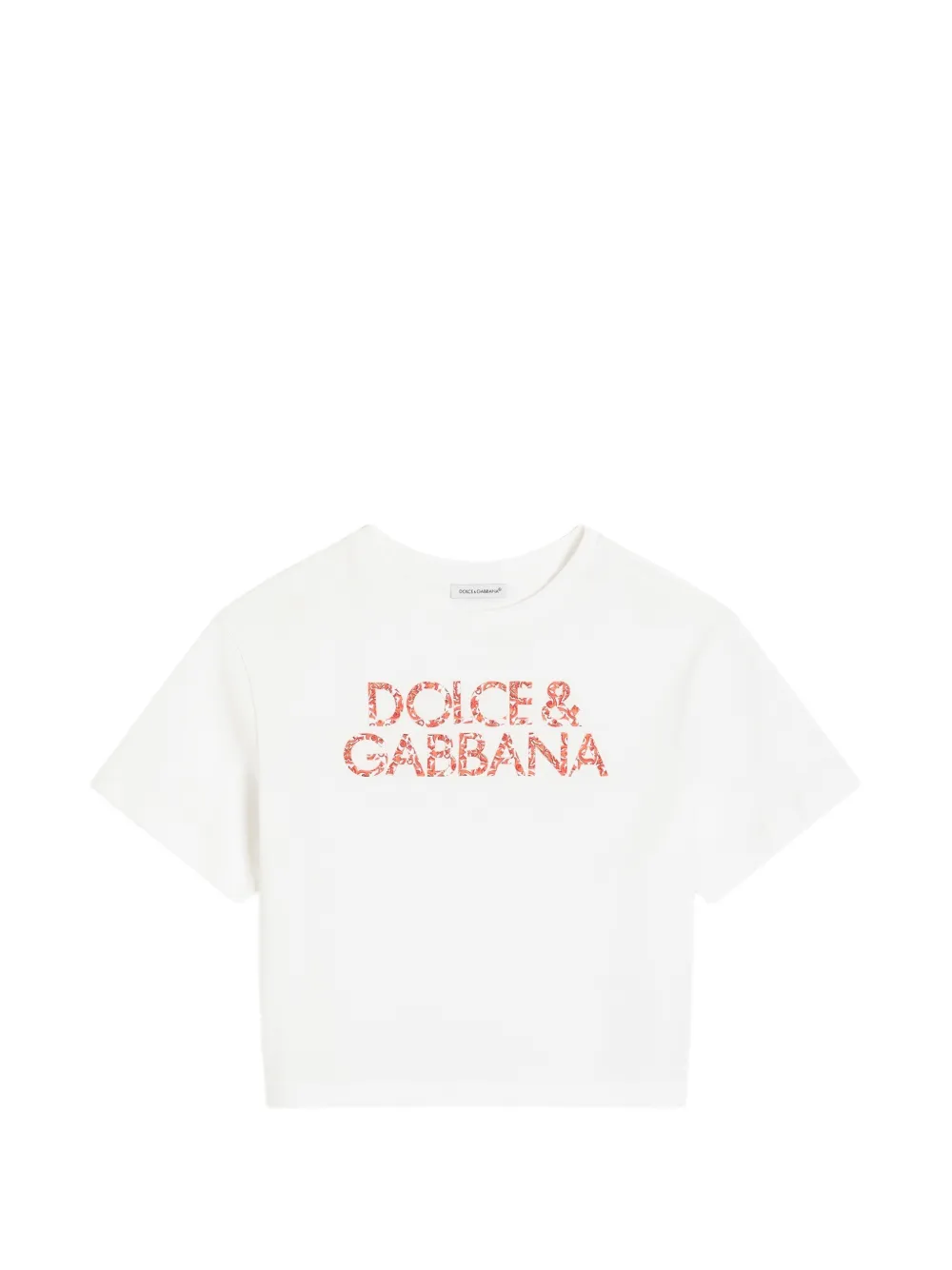 Dolce & Gabbana Kids Majolica logo-print t-shirt - Bianco