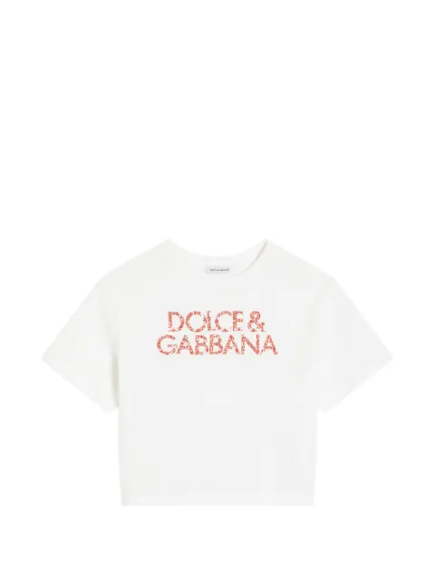 Dolce & Gabbana Kids Majolica-print jersey T-shirt