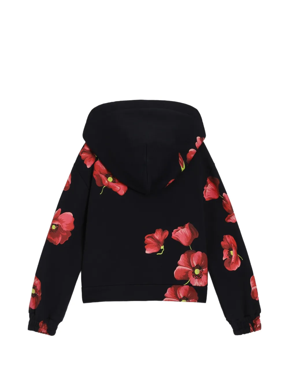 Dolce & Gabbana Kids Katoenen sweater met klaprozen-print Blauw