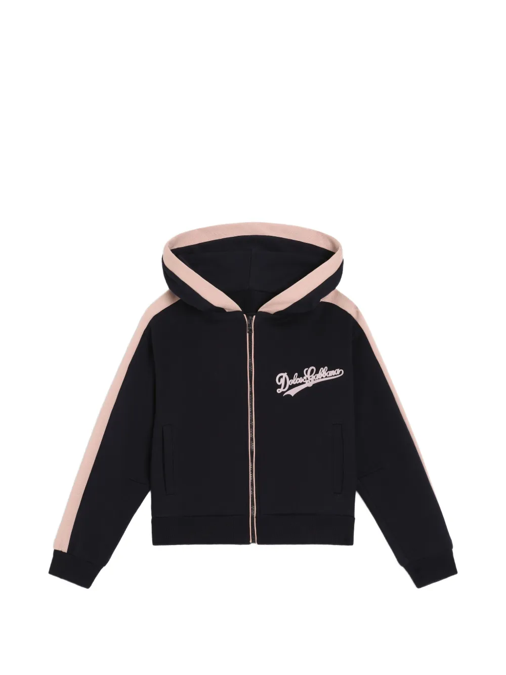 Dolce & Gabbana Kids Felpa in cotone con logo - Blu