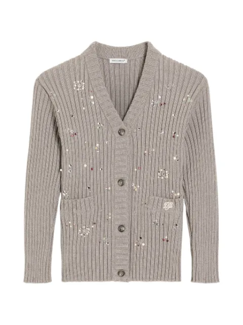 Dolce & Gabbana Kids virgin-wool rib knit cardigan