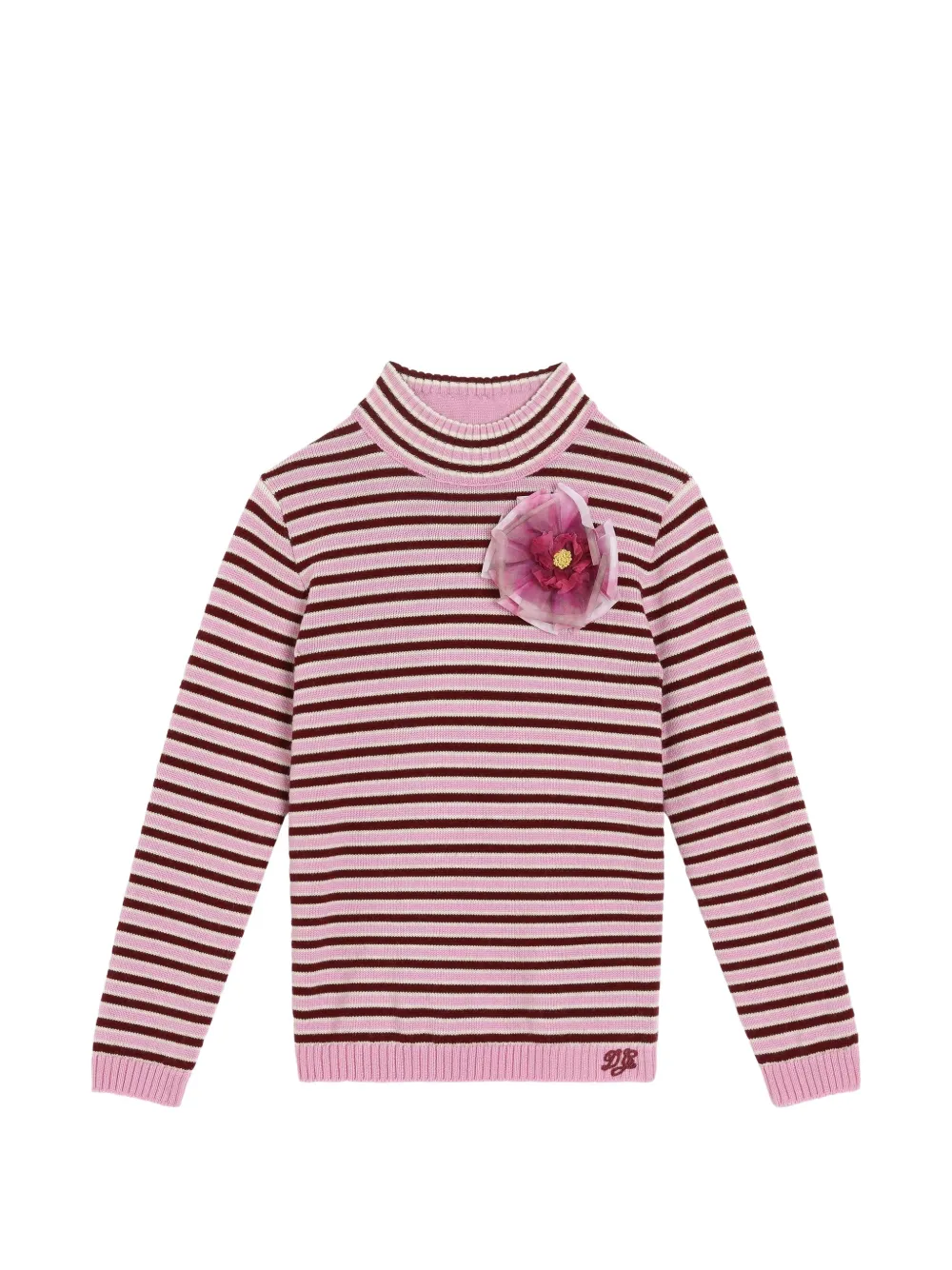 Dolce & Gabbana Kids Strickoberteil mit Stehkragen - Rosa