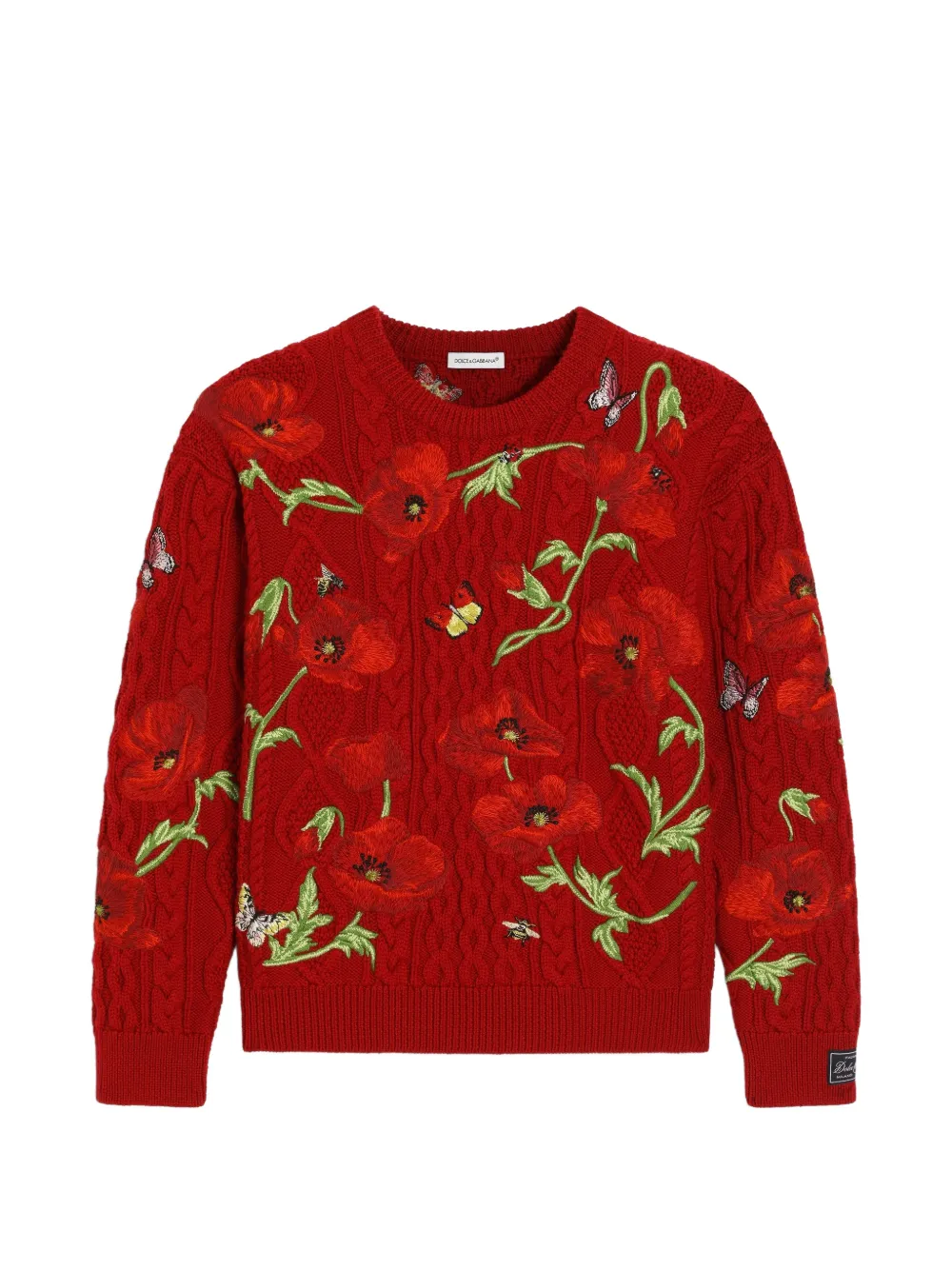 Dolce & Gabbana Kids Maglione in lana vergine - Rosso