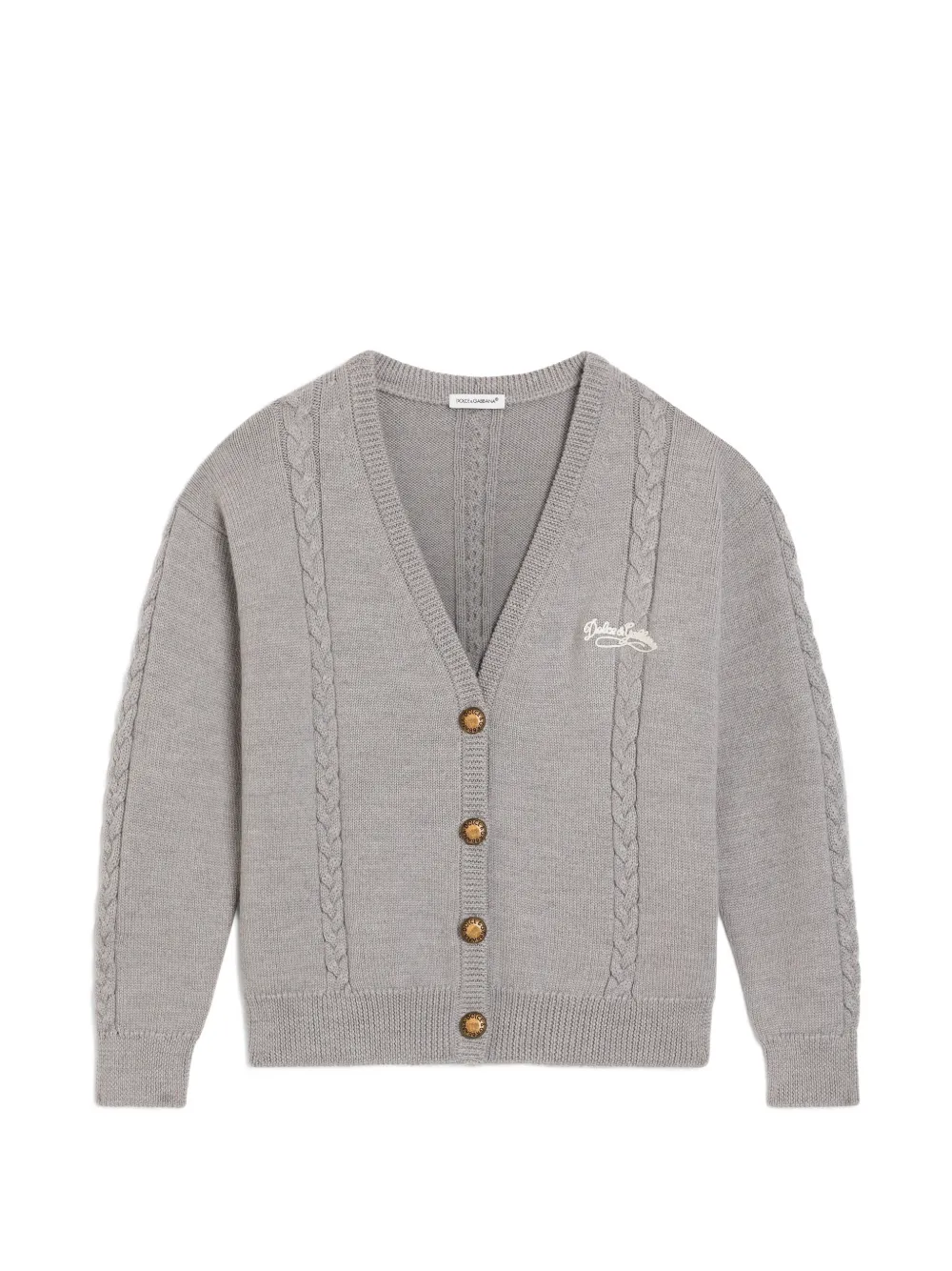 Dolce & Gabbana Kids Klassischer Cardigan - Grau
