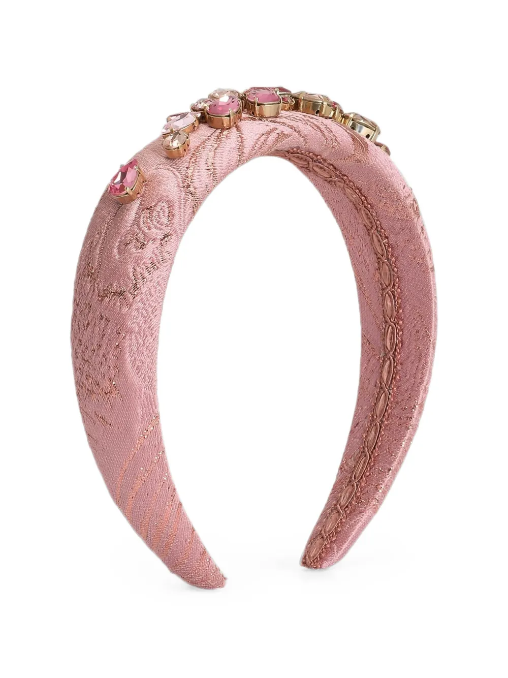Dolce & Gabbana Kids lamé brocade headband - Rosa