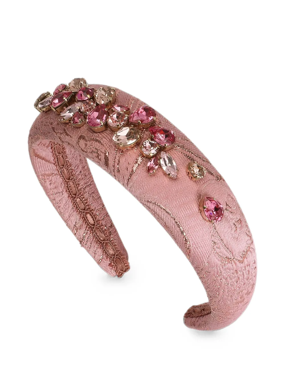 Dolce & Gabbana Kids lamé brocade headband - Roze
