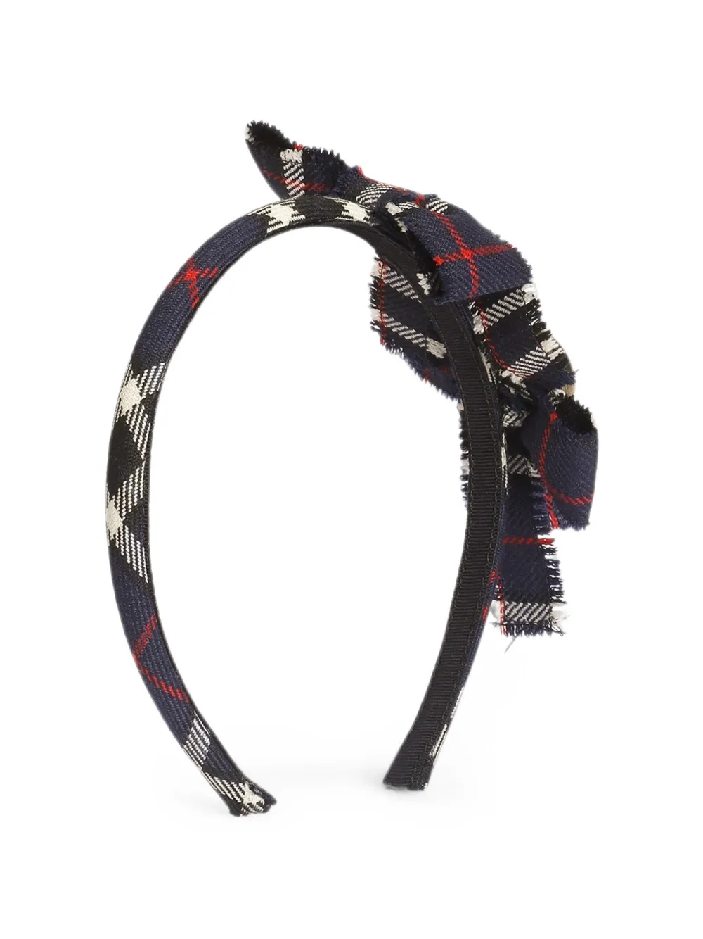 Dolce & Gabbana Kids Haarband met tartan-ruit en applicaties Blauw