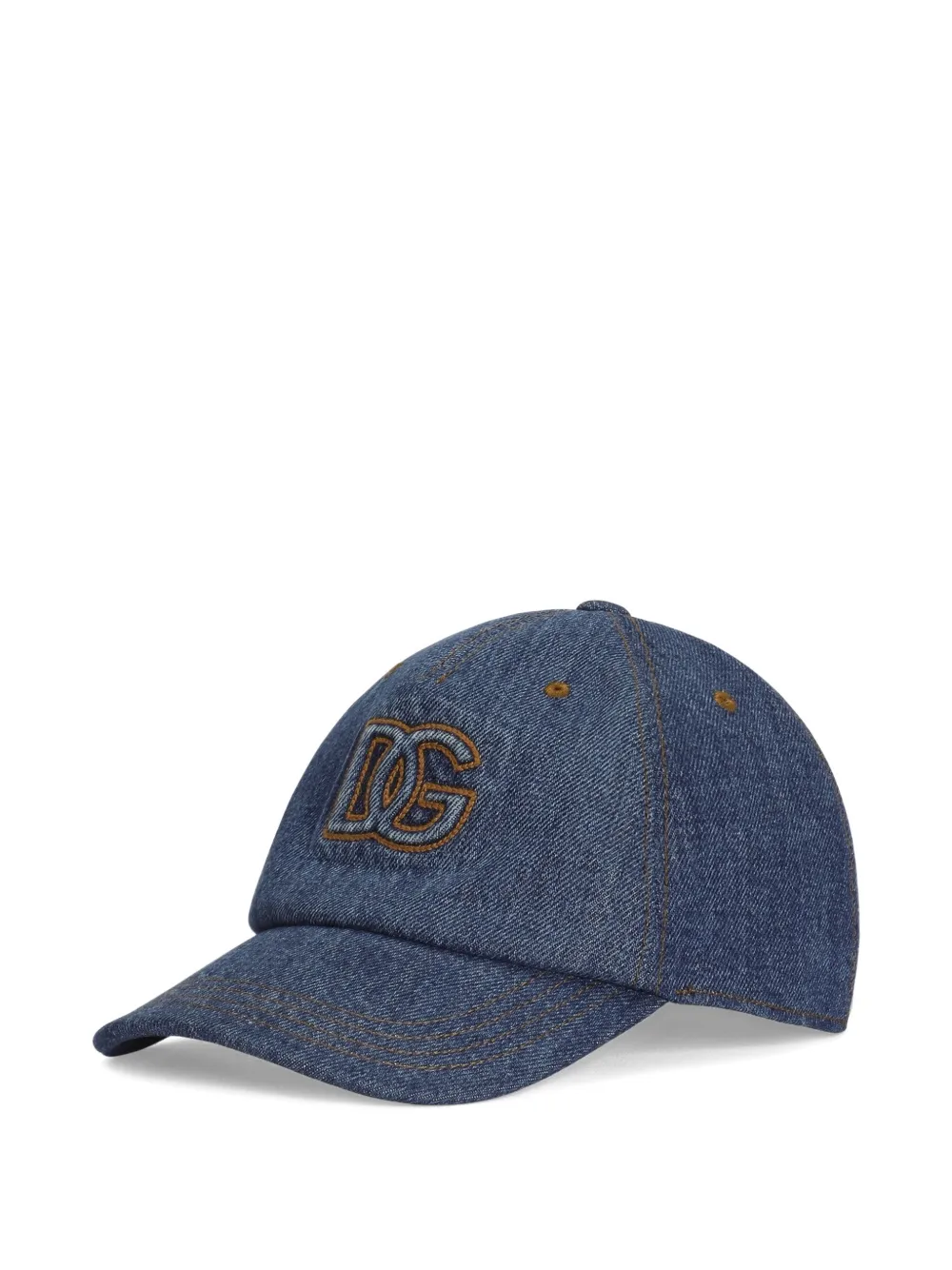 Dolce & Gabbana Kids Denim-Baseballmütze mit Logo - Blau