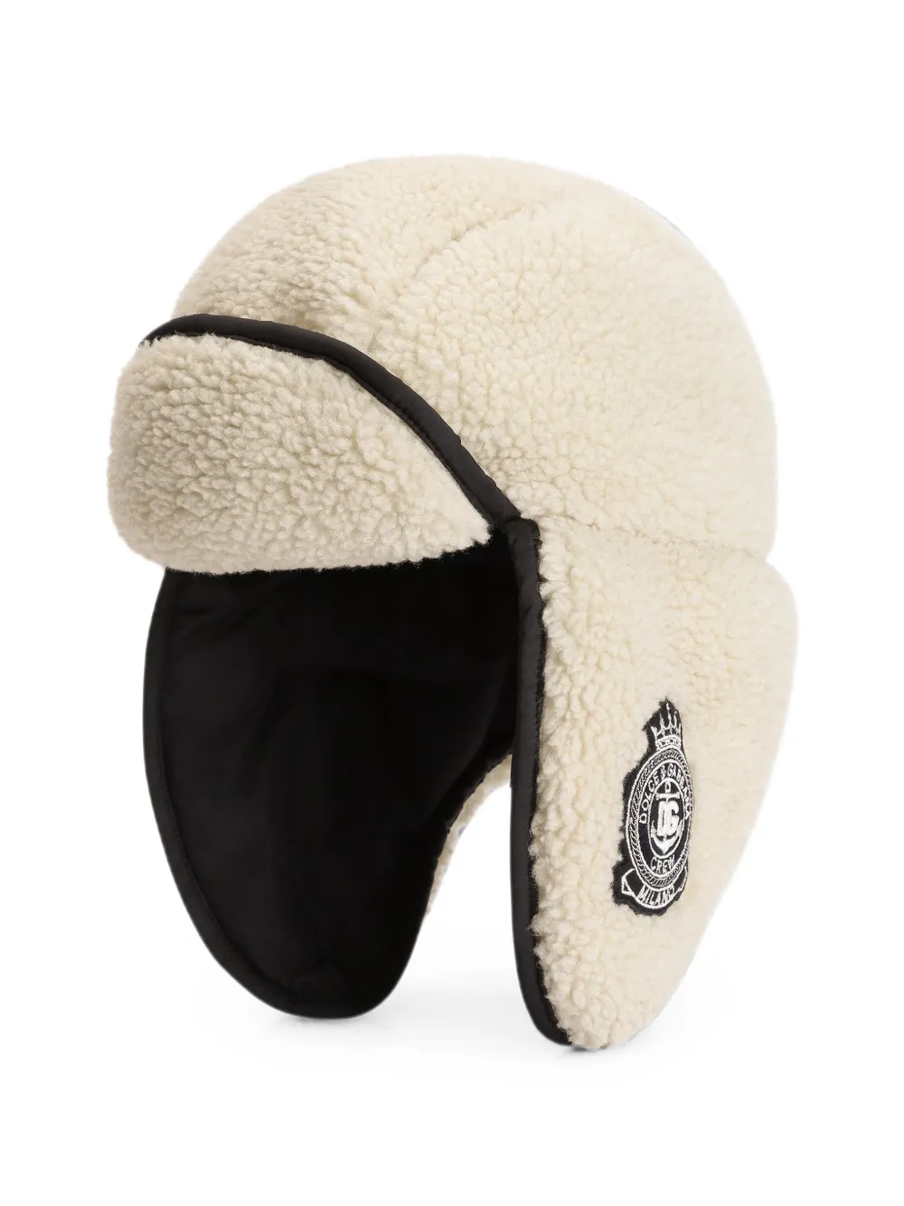 Dolce & Gabbana Kids teddy trapper hat - Toni neutri