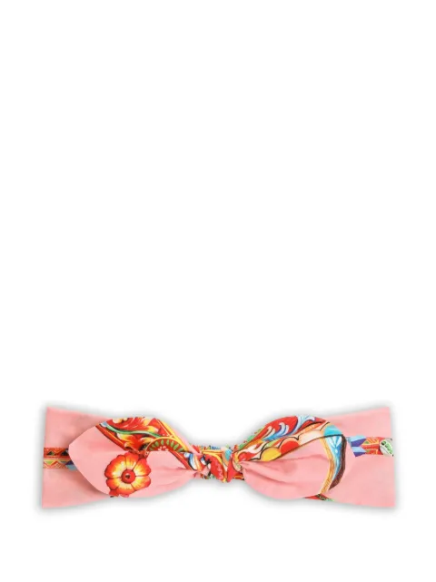 Dolce & Gabbana Kids Carretto-print poplin headband