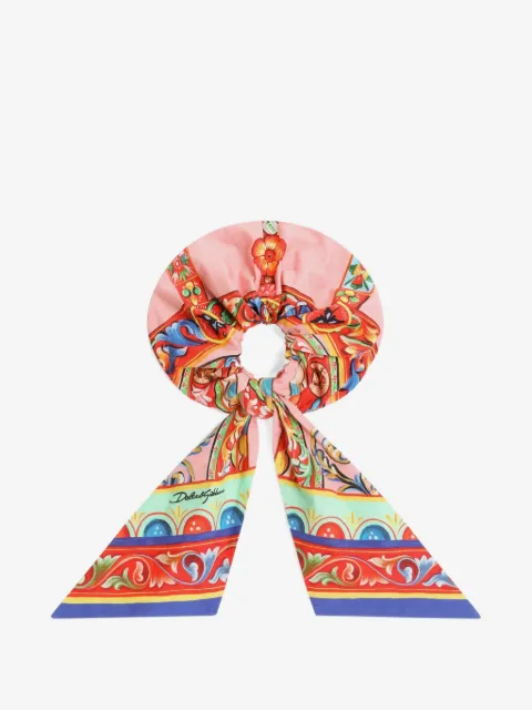 Dolce & Gabbana Kids Carretto-print poplin scrunchie