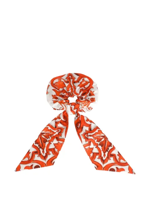 Dolce & Gabbana Kids Majolica-print cotton poplin scrunchie