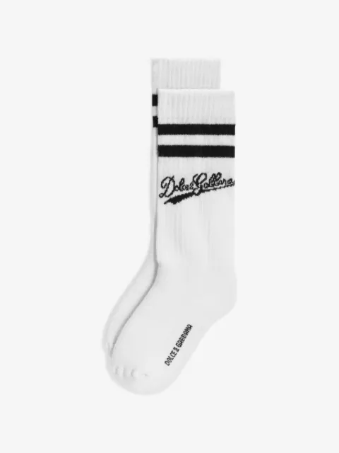 Dolce & Gabbana Kids calcetines de algodón con logo