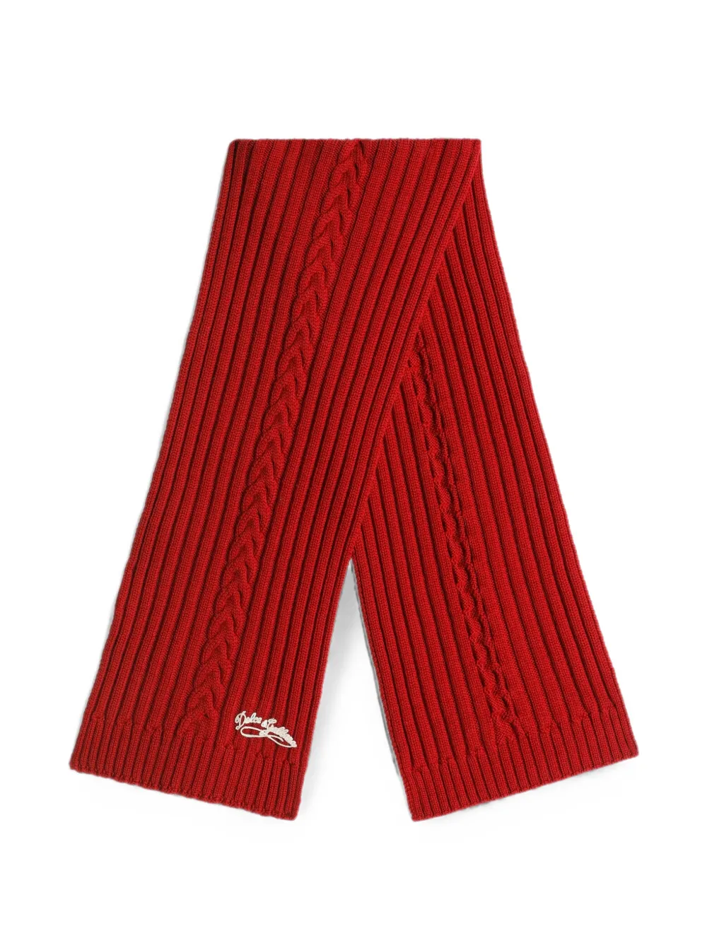 Dolce & Gabbana Kids Sciarpa lavorata a maglia - Rosso