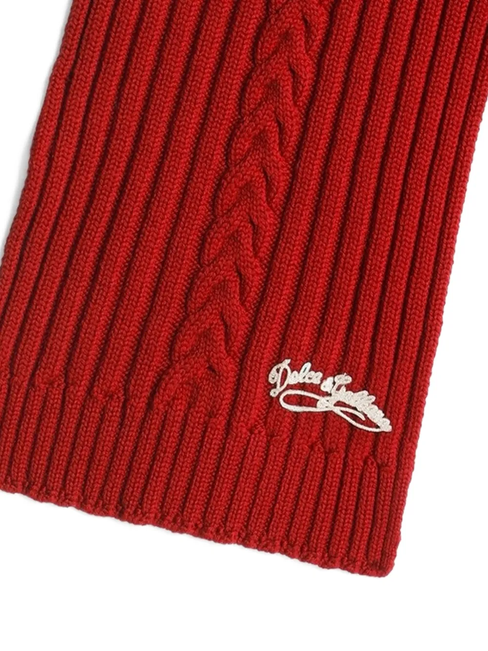 Dolce & Gabbana Kids Gebreide sjaal Rood