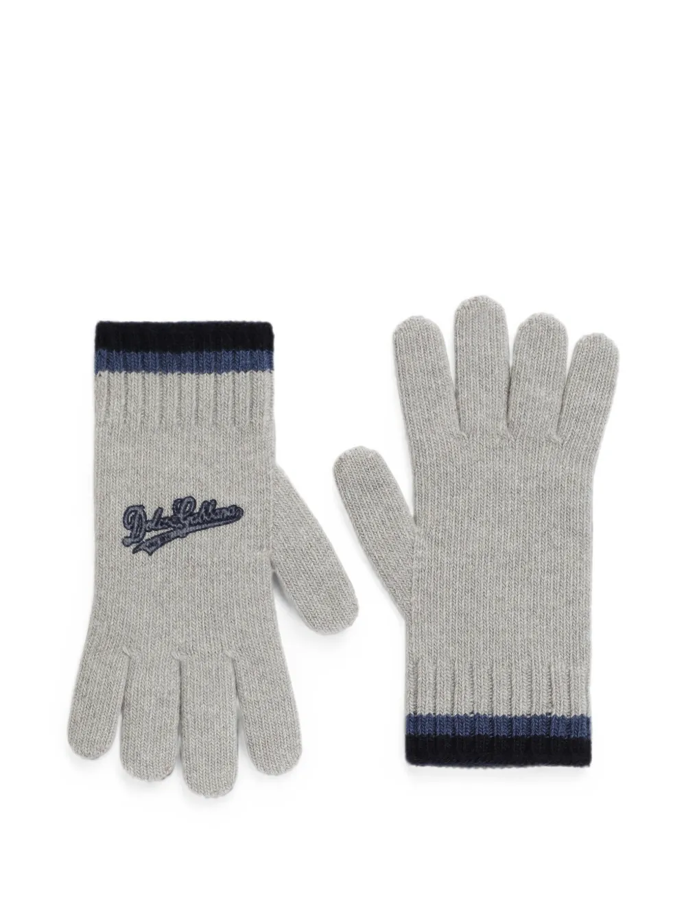 Dolce & Gabbana Kids Guanti con logo - Grigio
