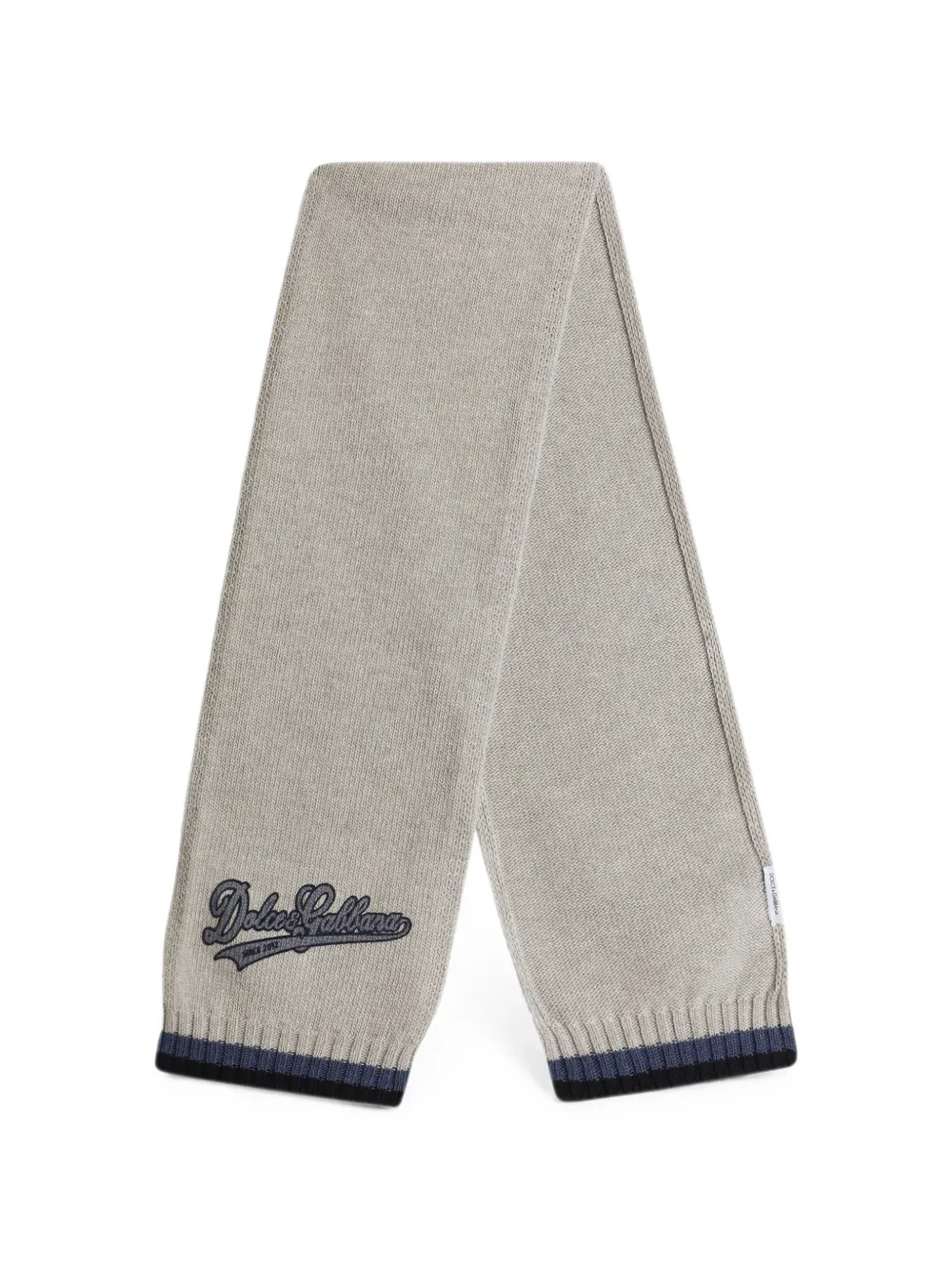 Dolce & Gabbana Kids Sciarpa con logo - Grigio