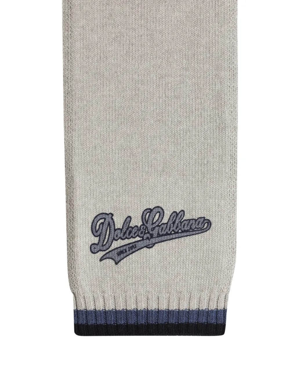 Dolce & Gabbana Kids Gebreide sjaal met logo Grijs