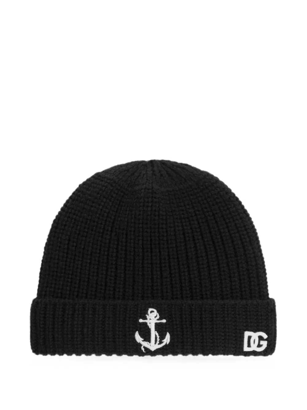 Dolce & Gabbana Kids ribbed knit hat - Schwarz