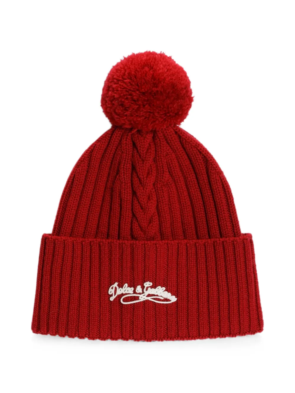 Dolce & Gabbana Kids Cappello in maglia - Rosso