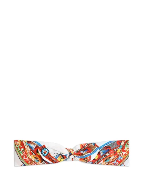 Dolce & Gabbana Kids Carretto-print poplin headband