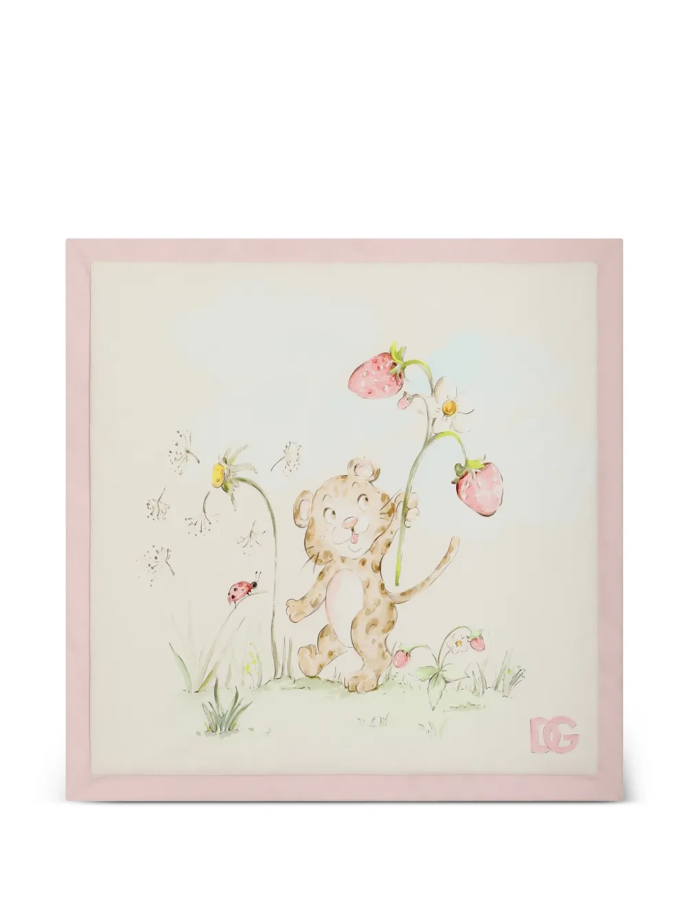 Dolce & Gabbana Kids Coperta in maglia interlock - Toni neutri