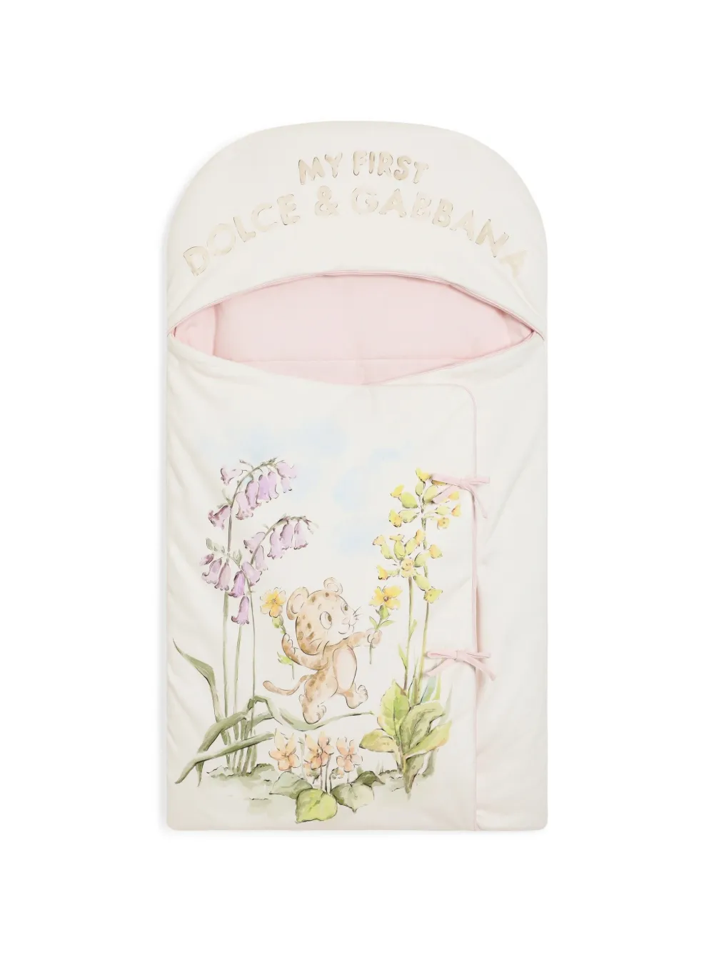 Dolce & Gabbana Kids Sacco nanna in maglia interlock - Toni neutri