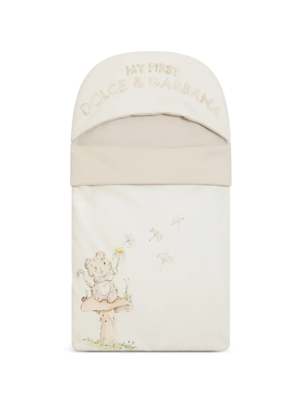 Dolce & Gabbana Kids Sacco nanna in maglia interlock - Toni neutri