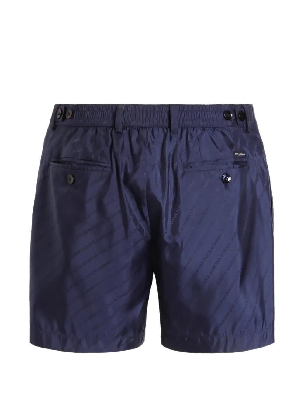 Dolce & Gabbana Zwembroek met jacquard en logo Blauw