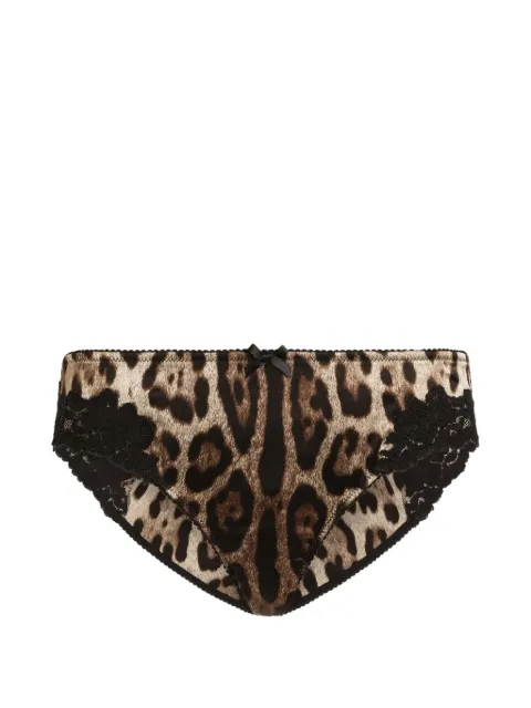 Dolce & Gabbana brasier satinado con estampado Leo