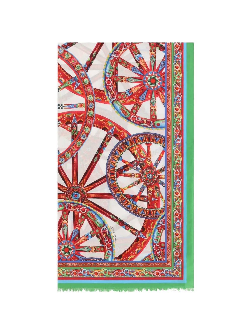 Dolce & Gabbana Katoenen wikkelrok met Carretto-print Wit