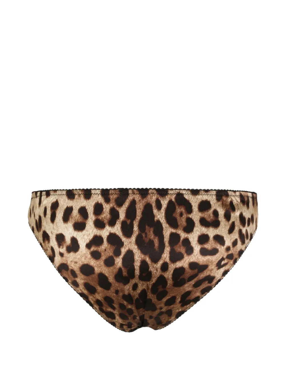 Dolce & Gabbana Satijnen slip met luipaard-print Beige