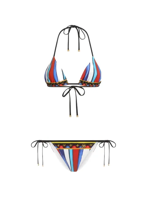 Dolce & Gabbana bikini à imprimé Carretto