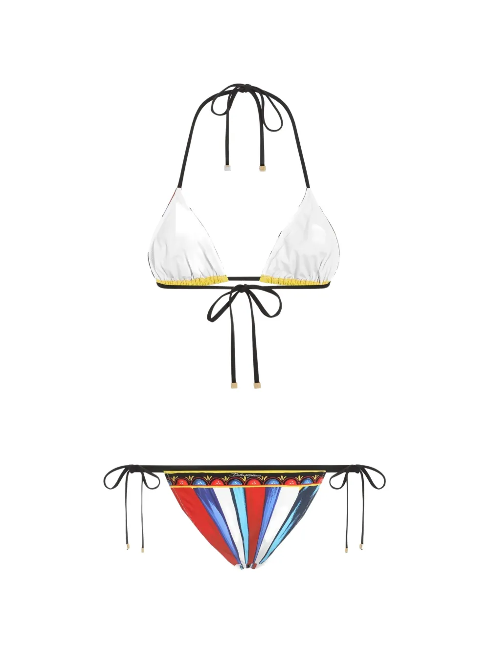 Dolce & Gabbana Traingel bikini met logoprint Wit