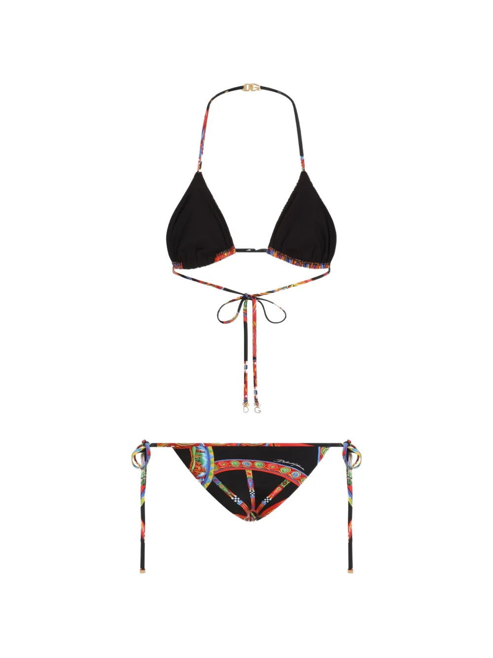 Dolce & Gabbana Traingel bikini met logoprint Zwart