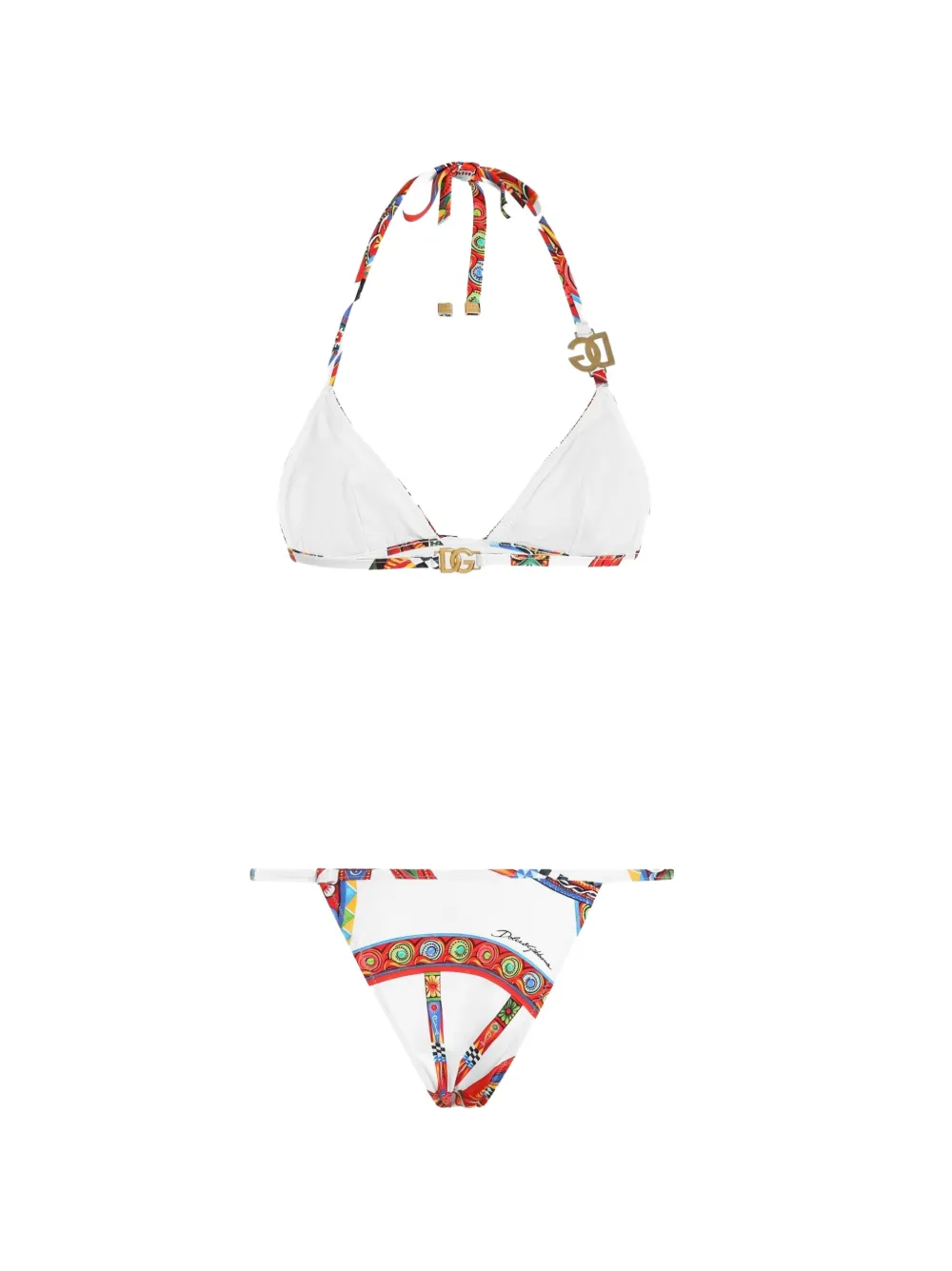 Dolce & Gabbana Traingel bikini met logoprint Wit