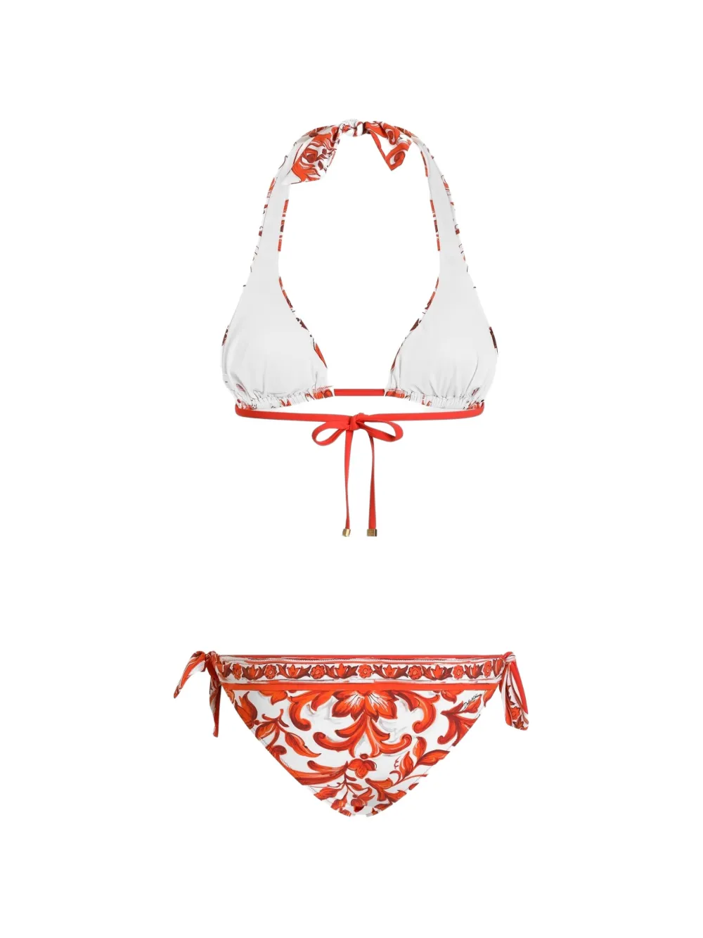 Dolce & Gabbana Bikini met Majolica-print Wit