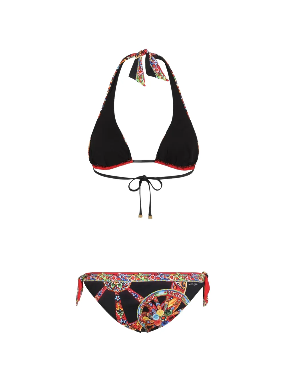 Dolce & Gabbana Traingel bikini met logoprint Zwart