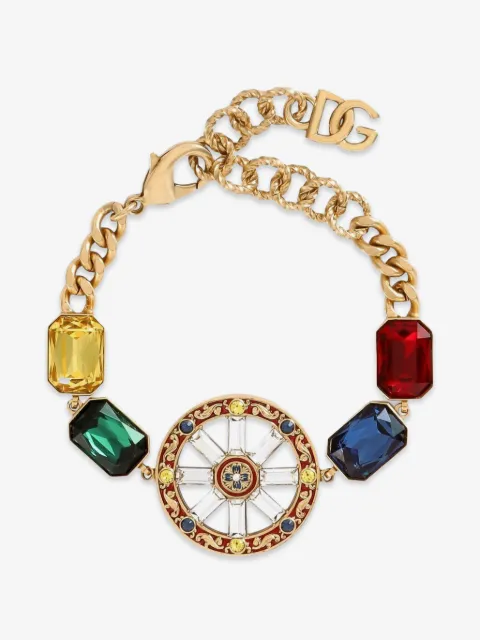 Dolce & Gabbana crystal-embellished DG logo bracelet
