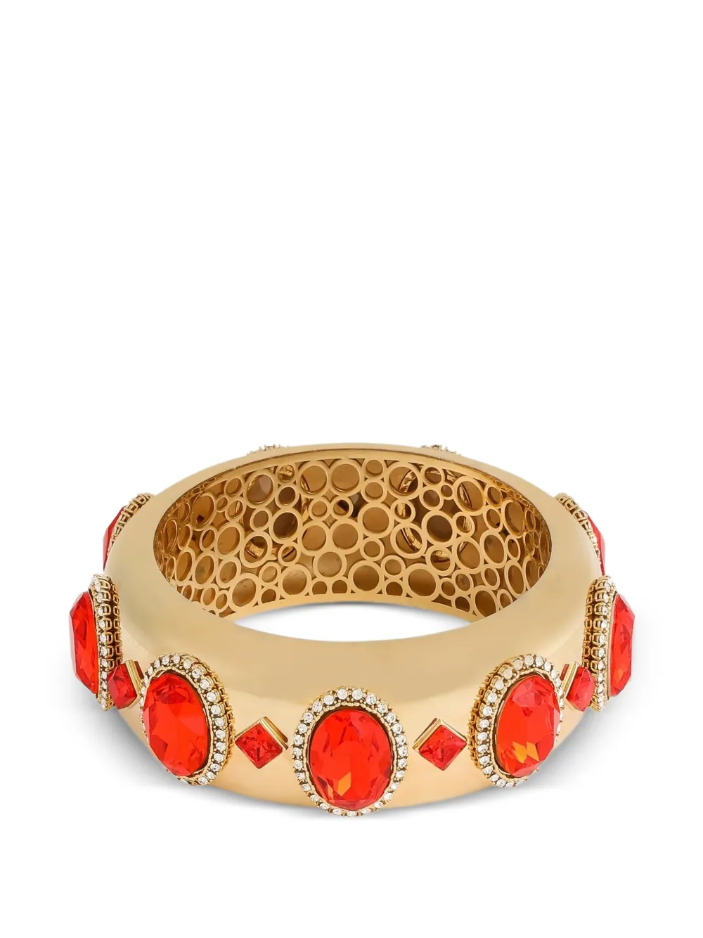 Dolce & Gabbana Bracciale rigido con strass - Oro