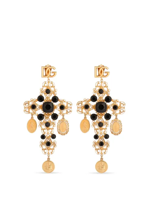 Dolce & Gabbana Par de brincos de pressão em filigrana