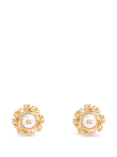 Dolce & Gabbana aretes de clip con cabujón