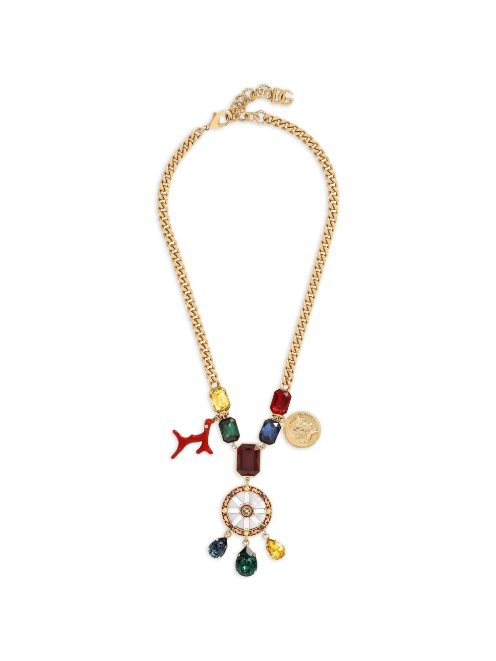 Dolce & Gabbana Carreto Wheel Necklace In Gold