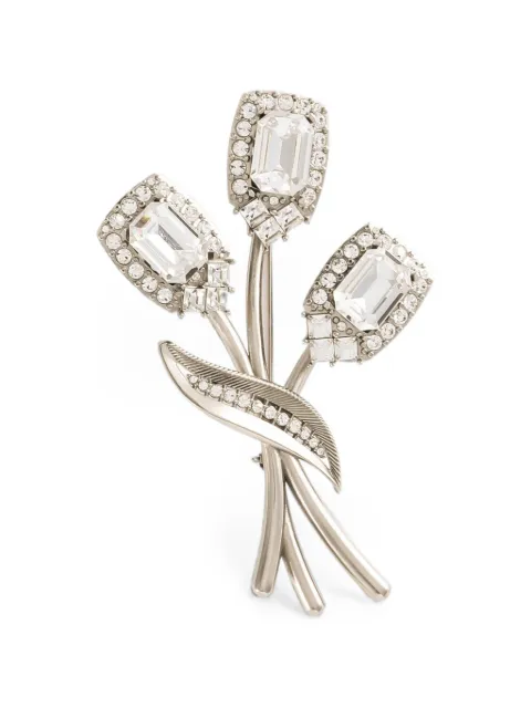 Dolce & Gabbana broche con detalles de strass de flor