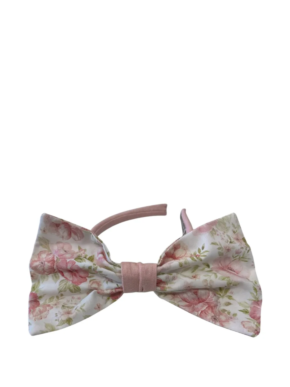 La Stupenderia floral-print bow headband - Rosa
